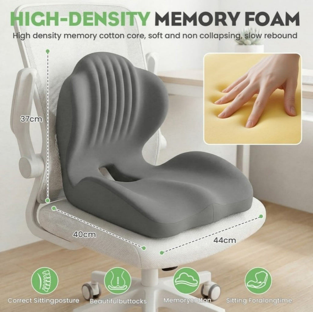2-in-1 Ergonomic Back and Seat Cushion with Lumbar – image 2