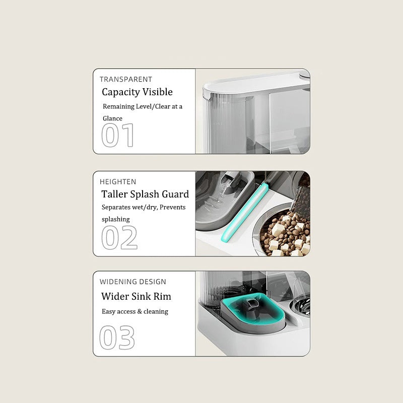 2 In 1 Automatic Cat Feeder Water Dispenser Dry Wet – image 8
