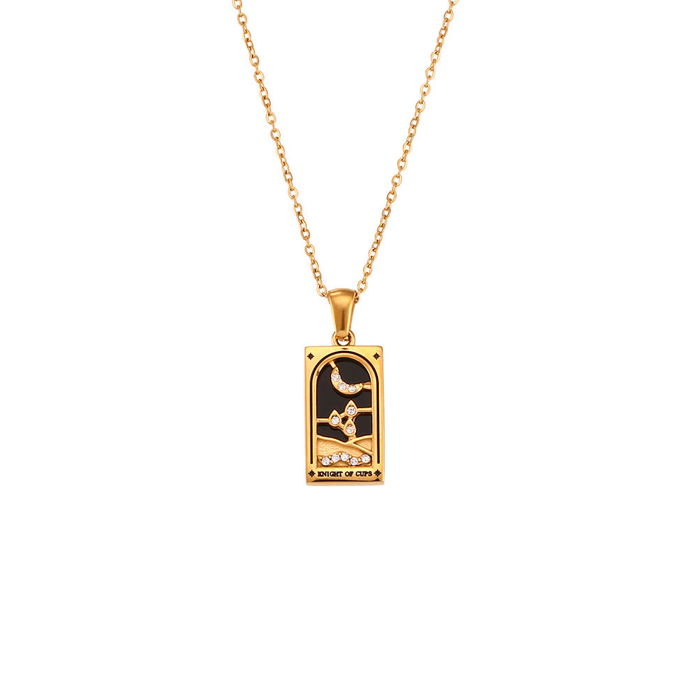 Fashion Tarot Necklace With Rhinestones Diamond Set – image 12