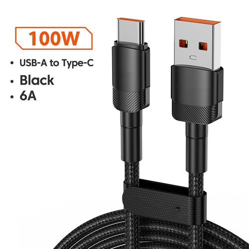 100W Fast Charging Braided USB-C Cable – image 2