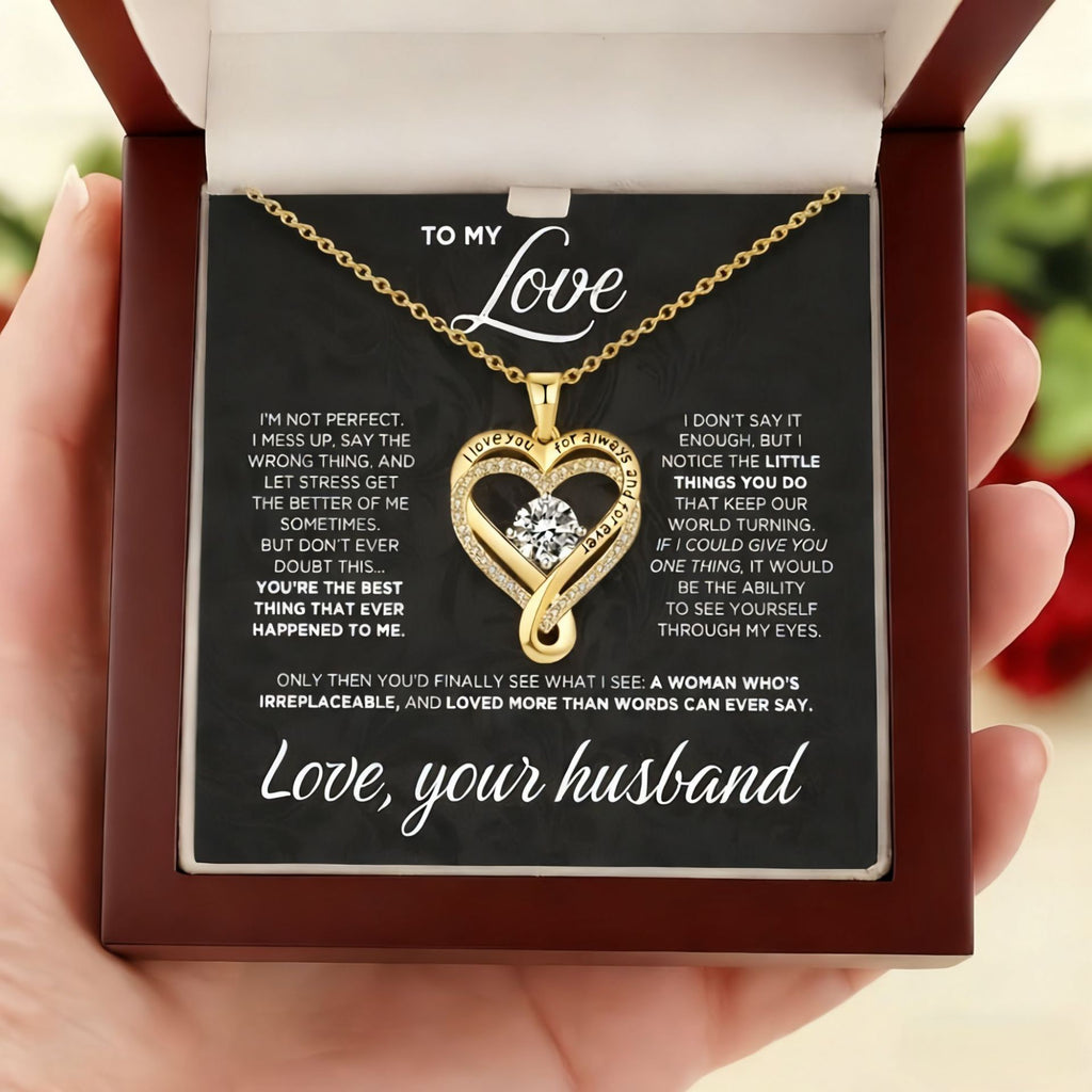 Interlocking heart necklace – image 3