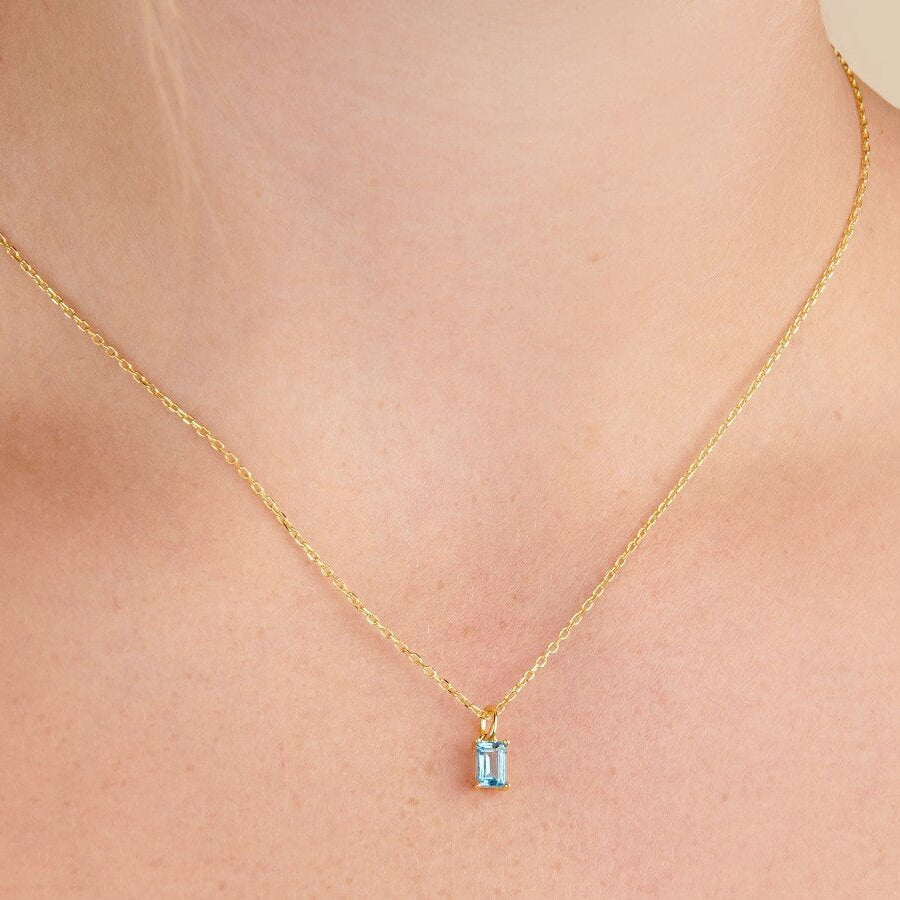 Titanium Steel Birthstone Pendant Necklace – image 4