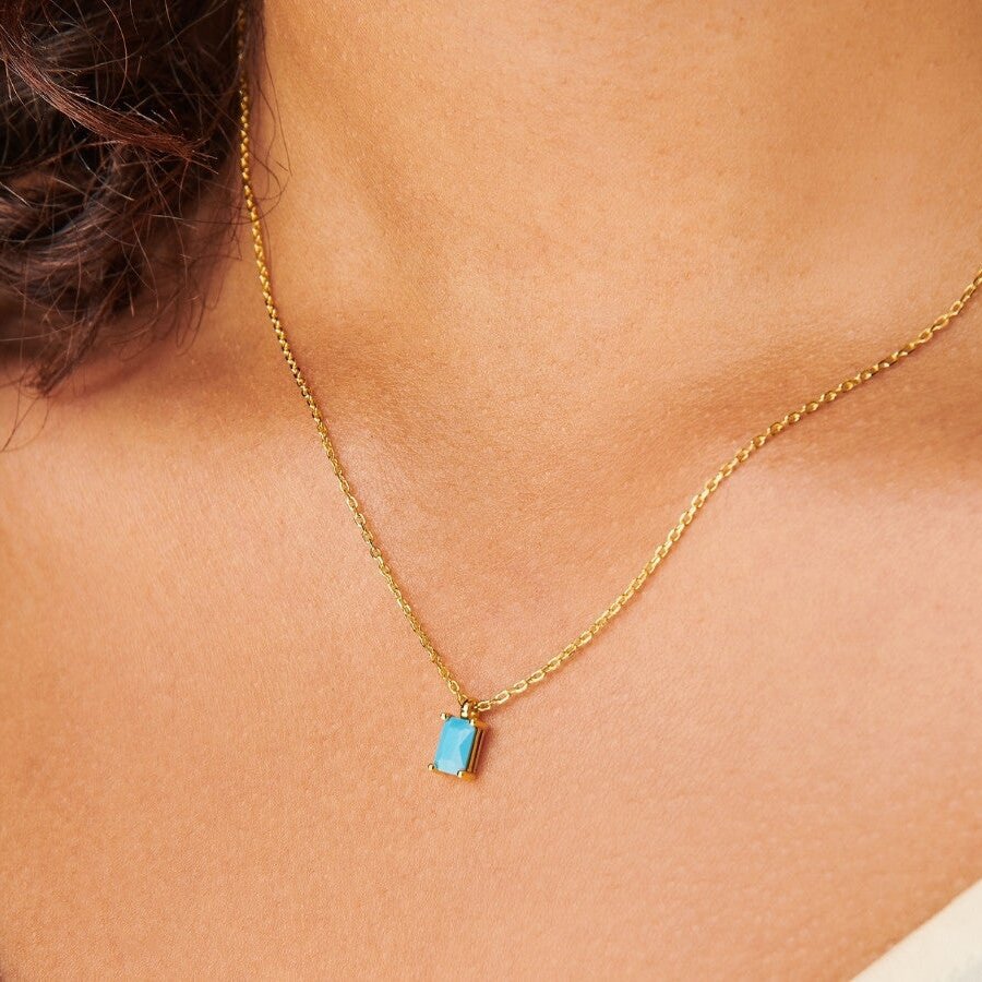 Titanium Steel Birthstone Pendant Necklace – image 13