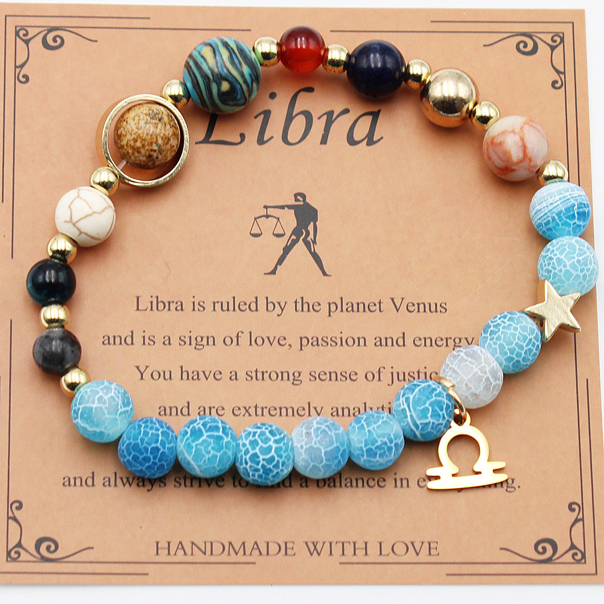 Twelve Constellations Bracelets Natural Stone Beaded – image 21