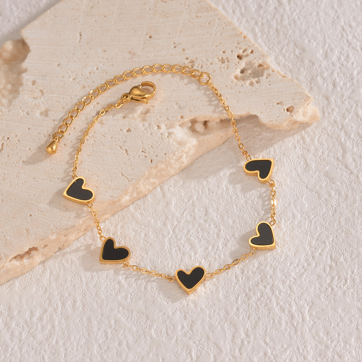 Stainless Steel Dripping Heart Bracelet – image 6