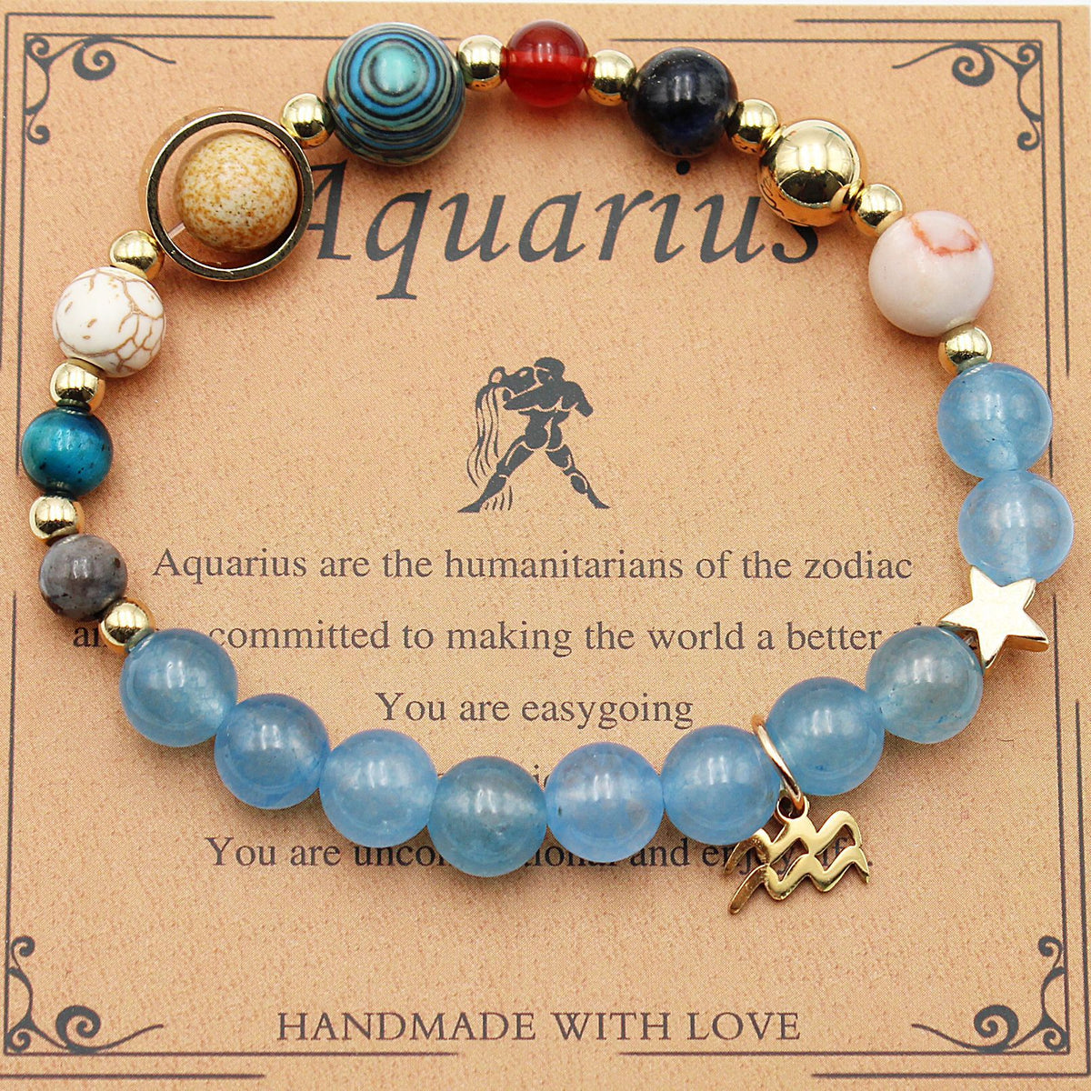 Twelve Constellations Bracelets Natural Stone Beaded – image 10