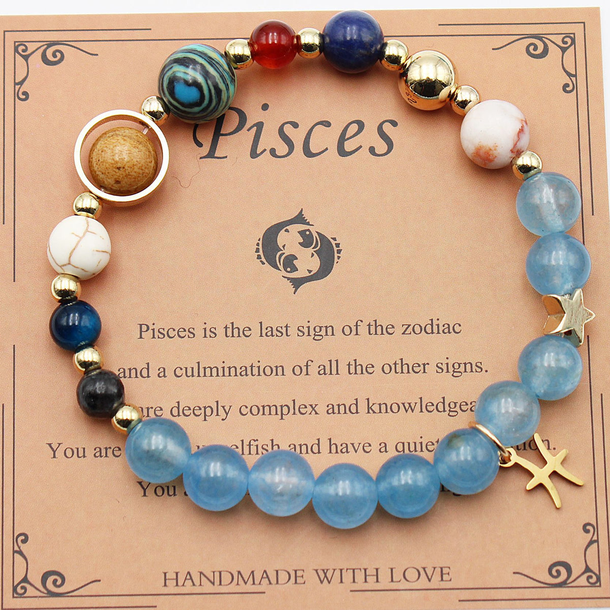 Twelve Constellations Bracelets Natural Stone Beaded – image 9