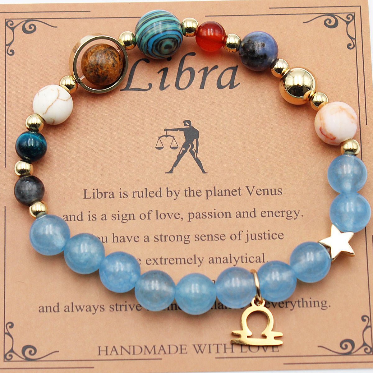 Twelve Constellations Bracelets Natural Stone Beaded – image 8