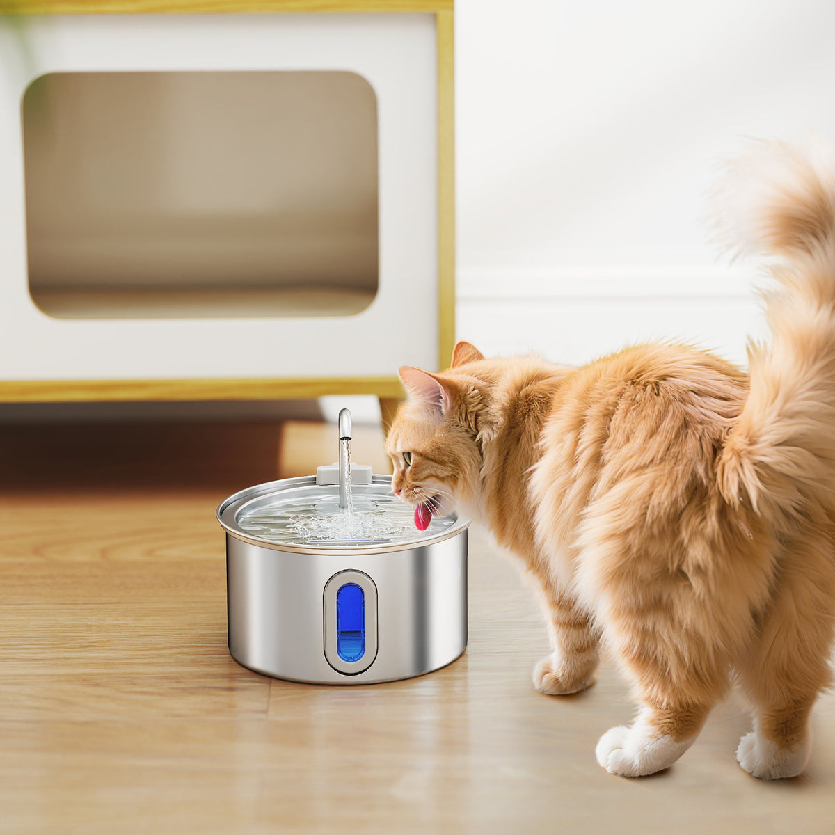 2.5L Stainless Steel Cat Water Fountain – image 3