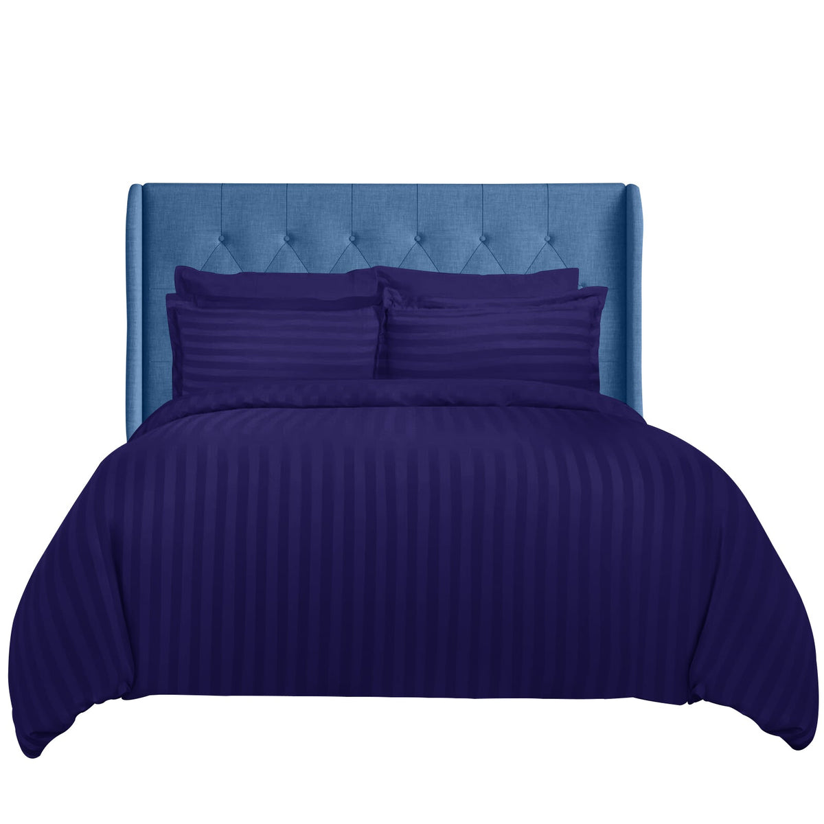 Satin Stripe Duvet Cover Set – image 1