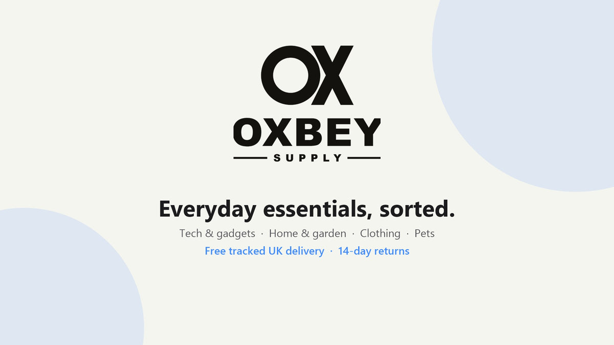 Oxbey Supply – everyday essentials: tech & gadgets, home & garden, clothing and pets. Free tracked UK delivery, 14-day returns